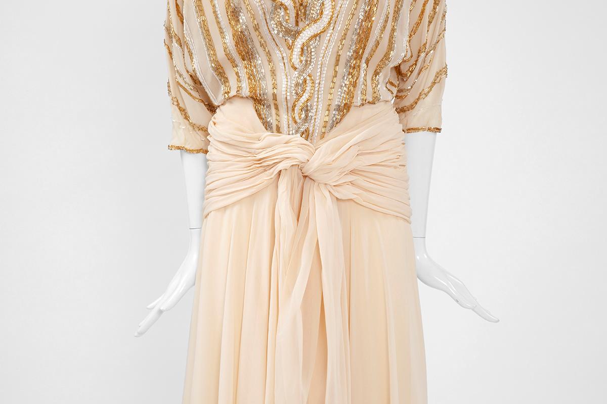 Loris Azzaro Couture Hand Beaded Evening Dress 6