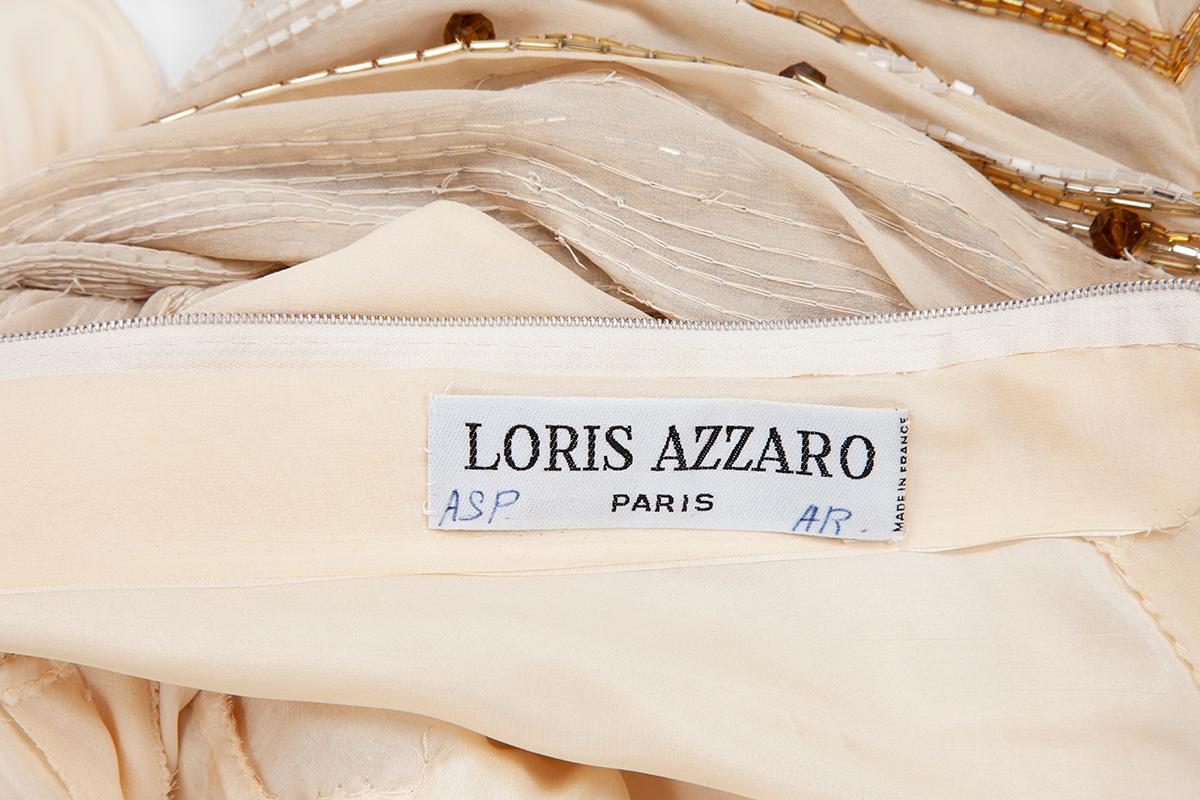 Loris Azzaro Couture Hand Beaded Evening Dress 8