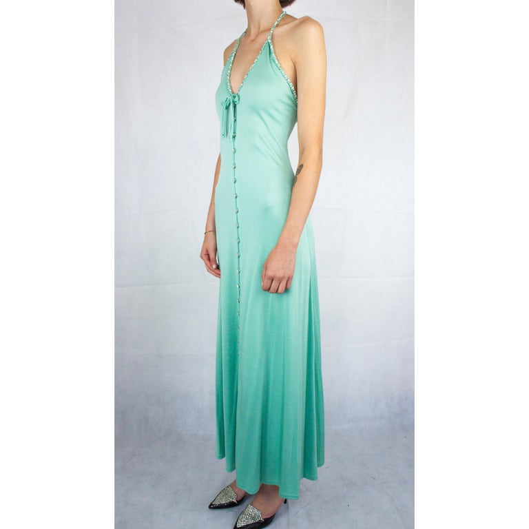 Prettiest 1970s Loris Azzaro Red Silk Gazaar One Shoulder Dress w Ruffled Detailing & Side Bow