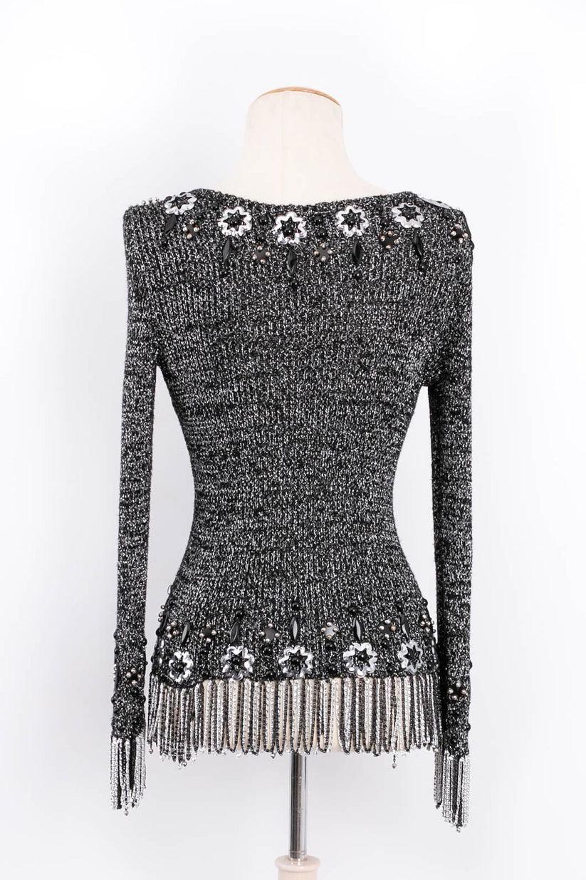 Black Loris Azzaro Knitted Top For Sale