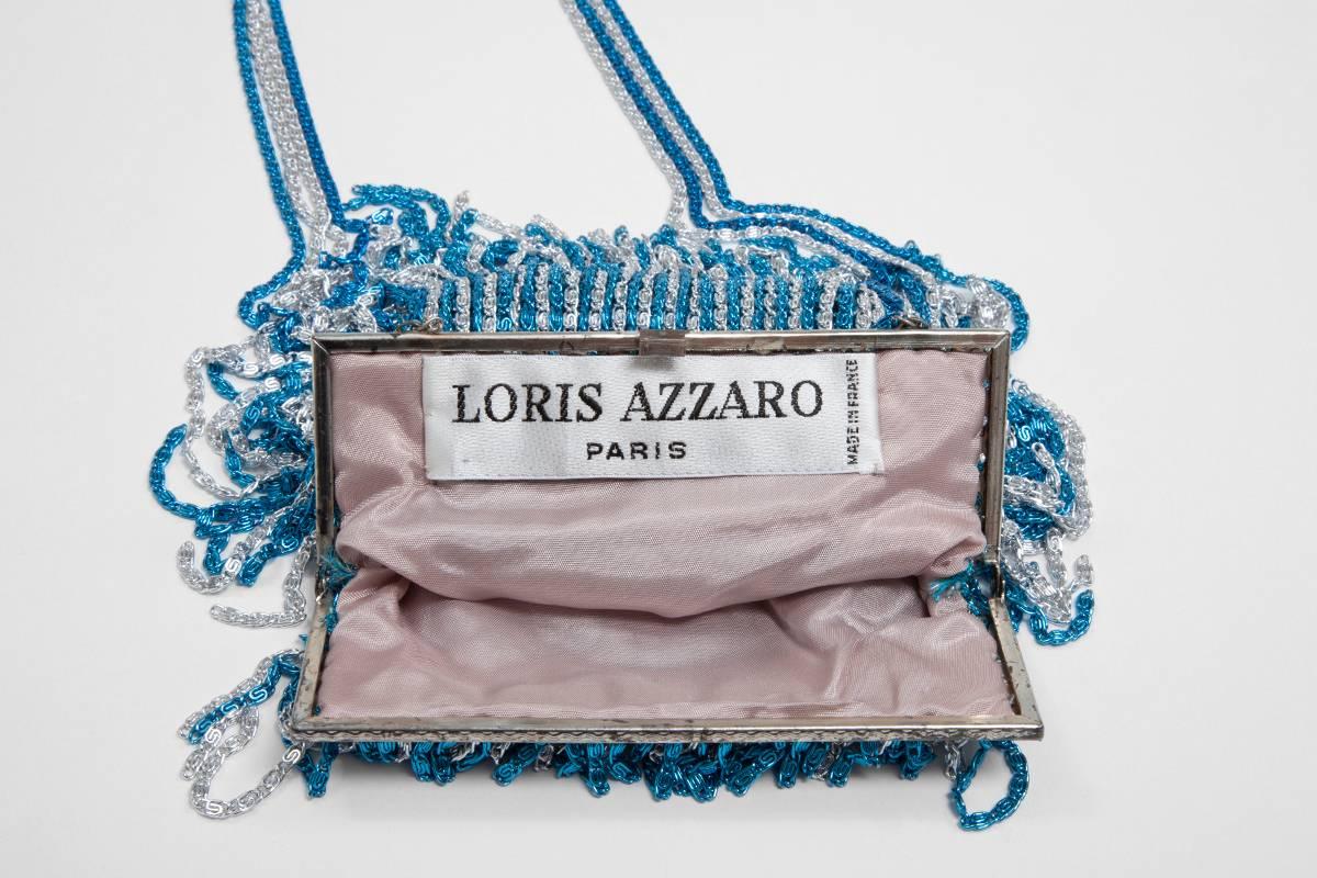 Women's Loris Azzaro Lurex Crochet Evening Bag  For Sale