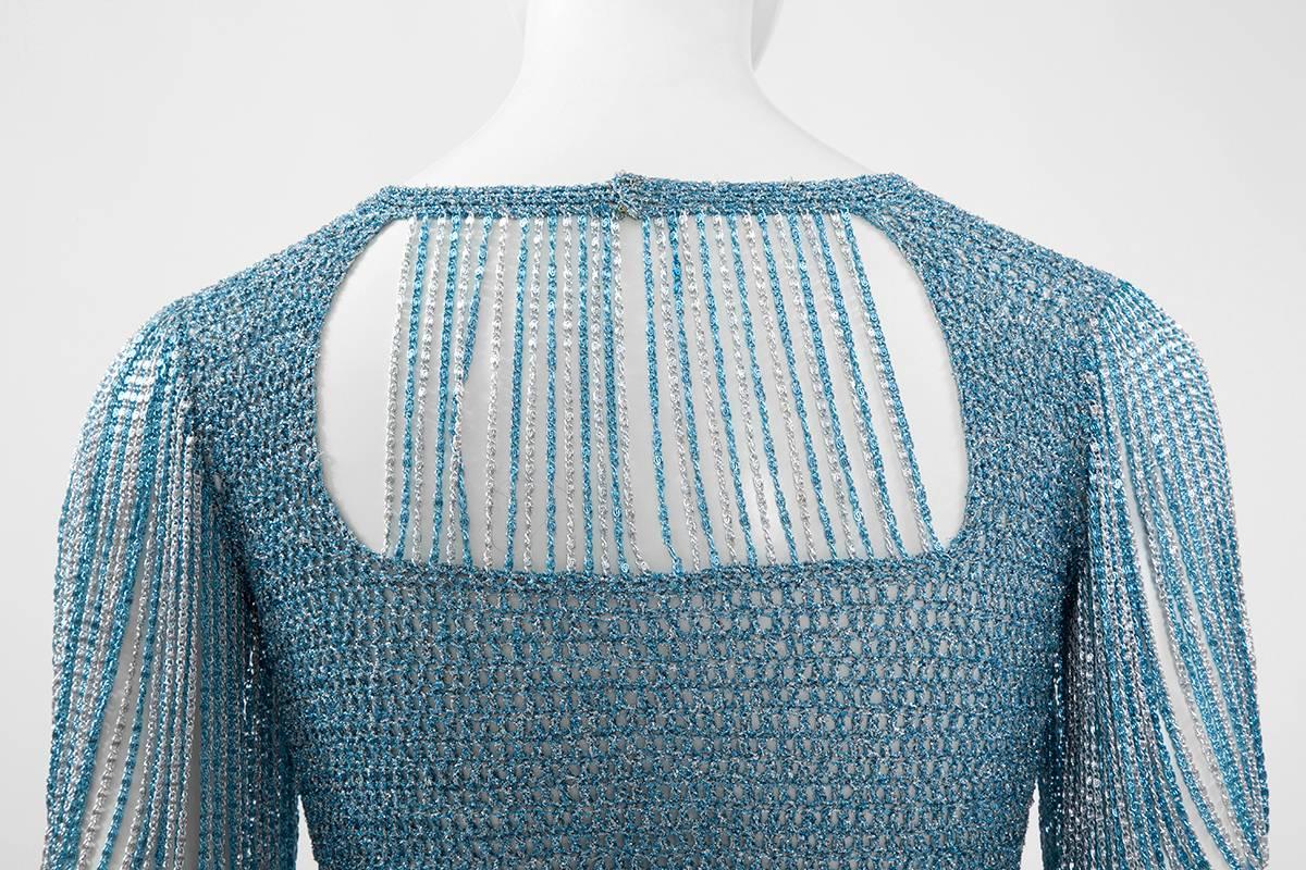 Loris Azzaro Lurex Crochet Top, Circa 1973 4