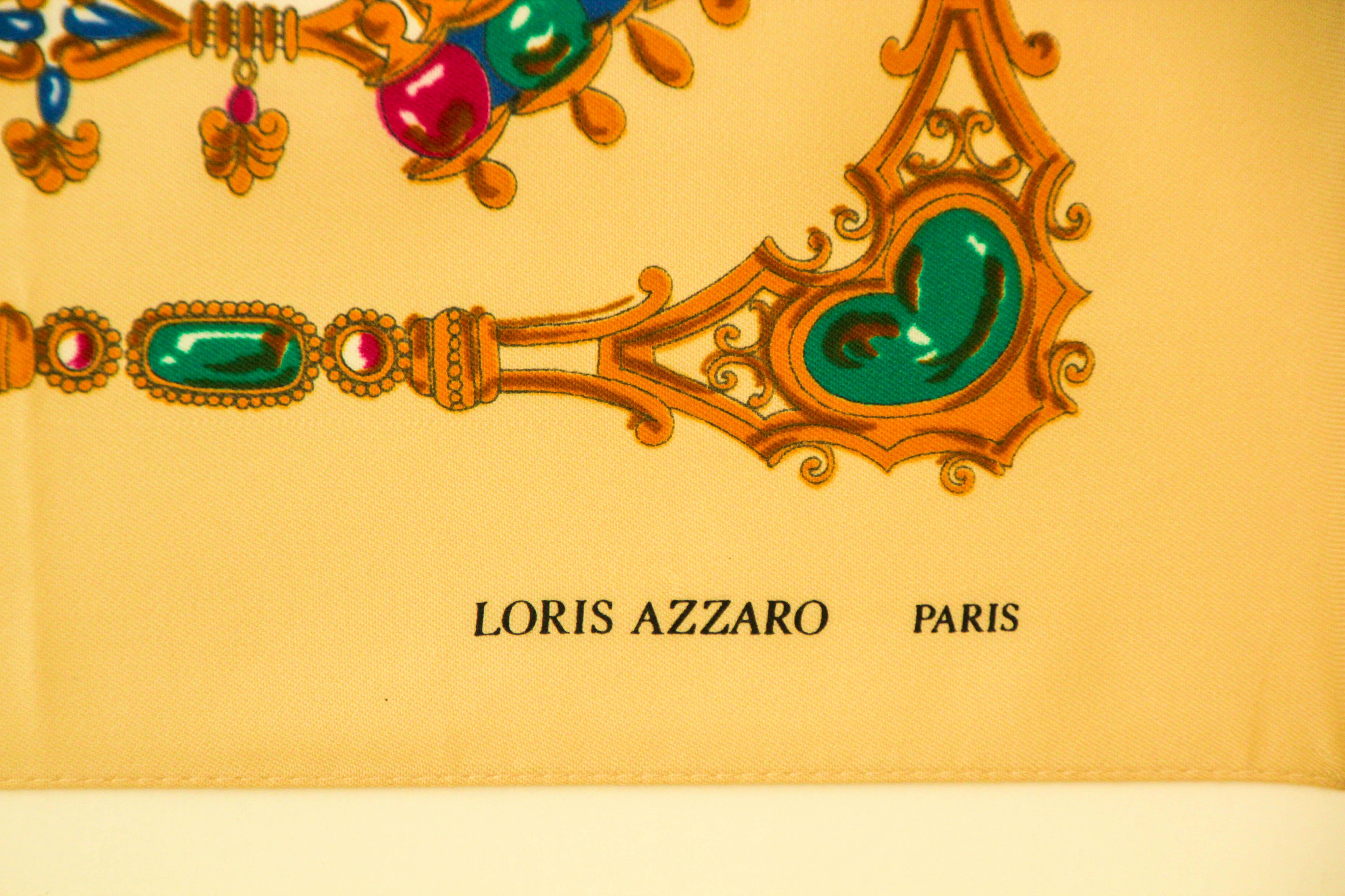 Loris Azzaro Paris Seidenschal 1980er Jahre im Angebot 5