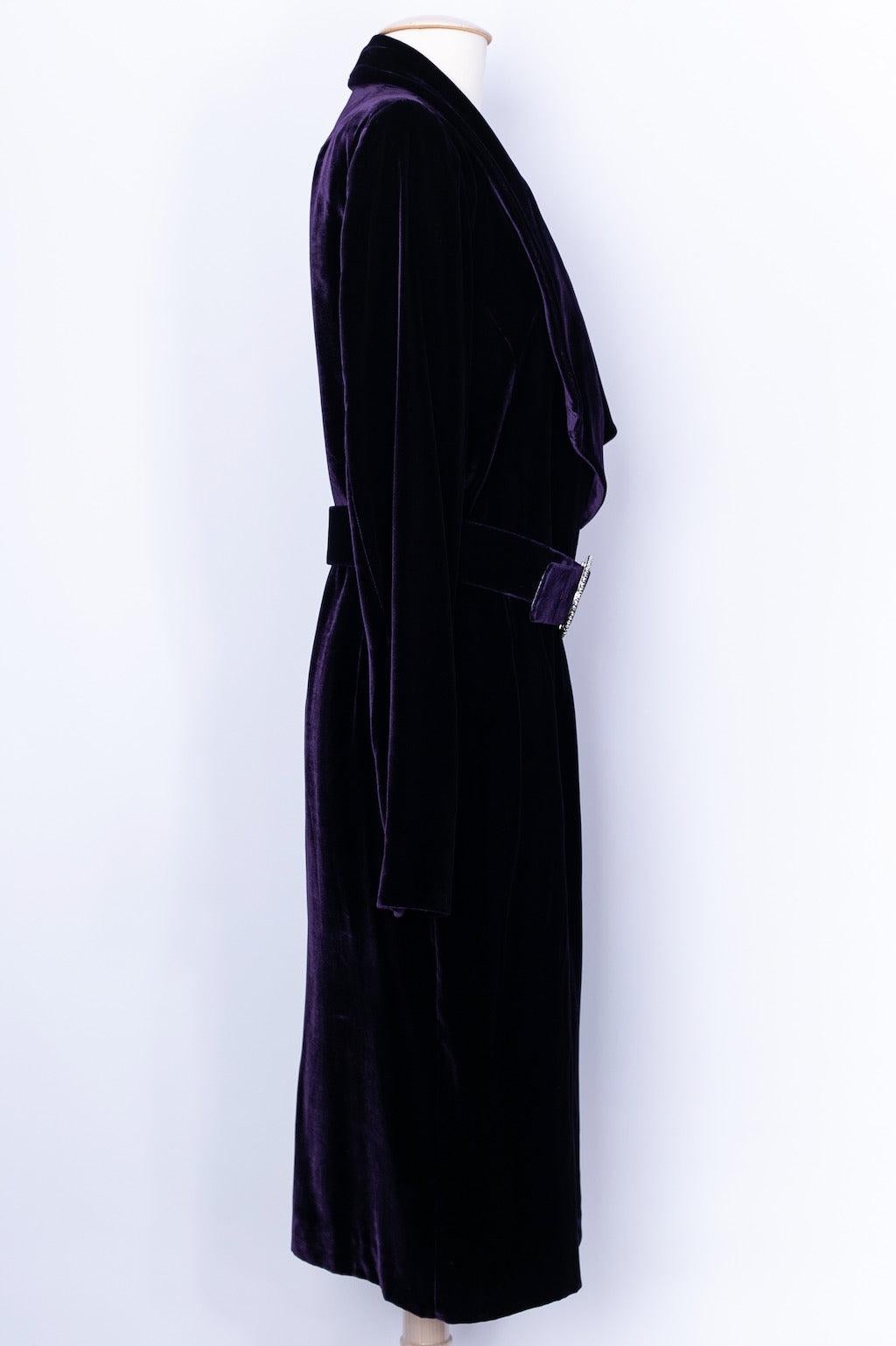 Women's Loris Azzaro Purple Velvet Dress Collection, 2005 For Sale