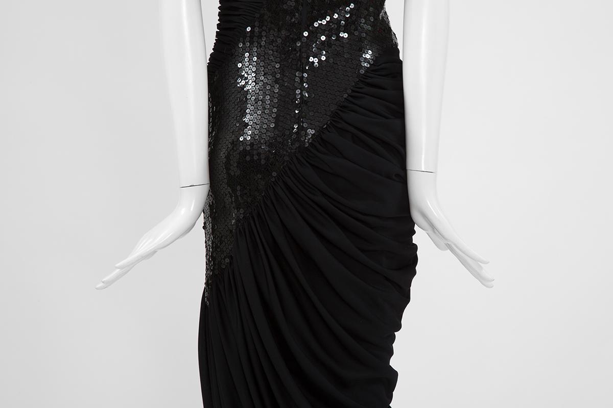 Loris Azzaro Sequined One-Shoulder Evening Dress  For Sale 2