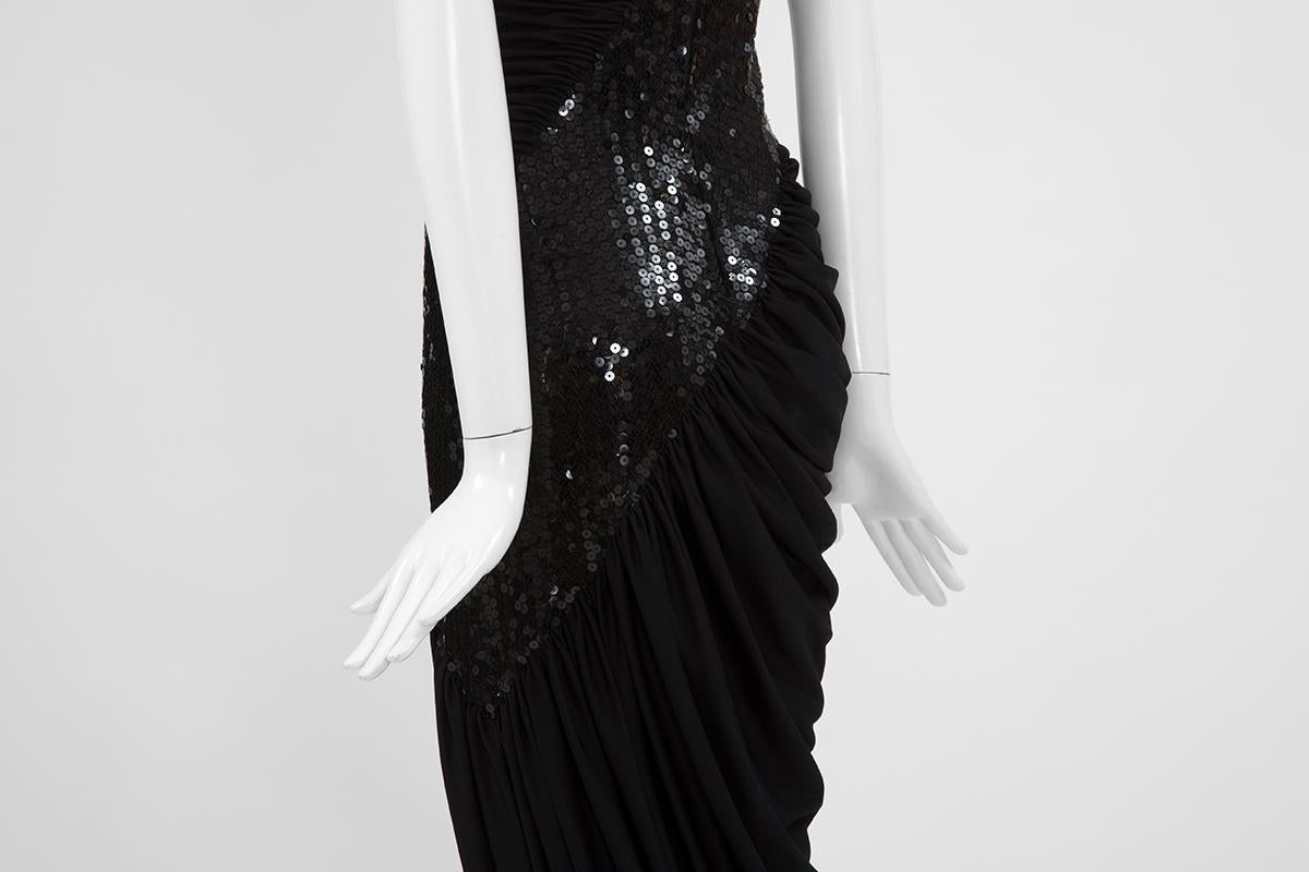 Loris Azzaro Sequined One-Shoulder Evening Dress  For Sale 3