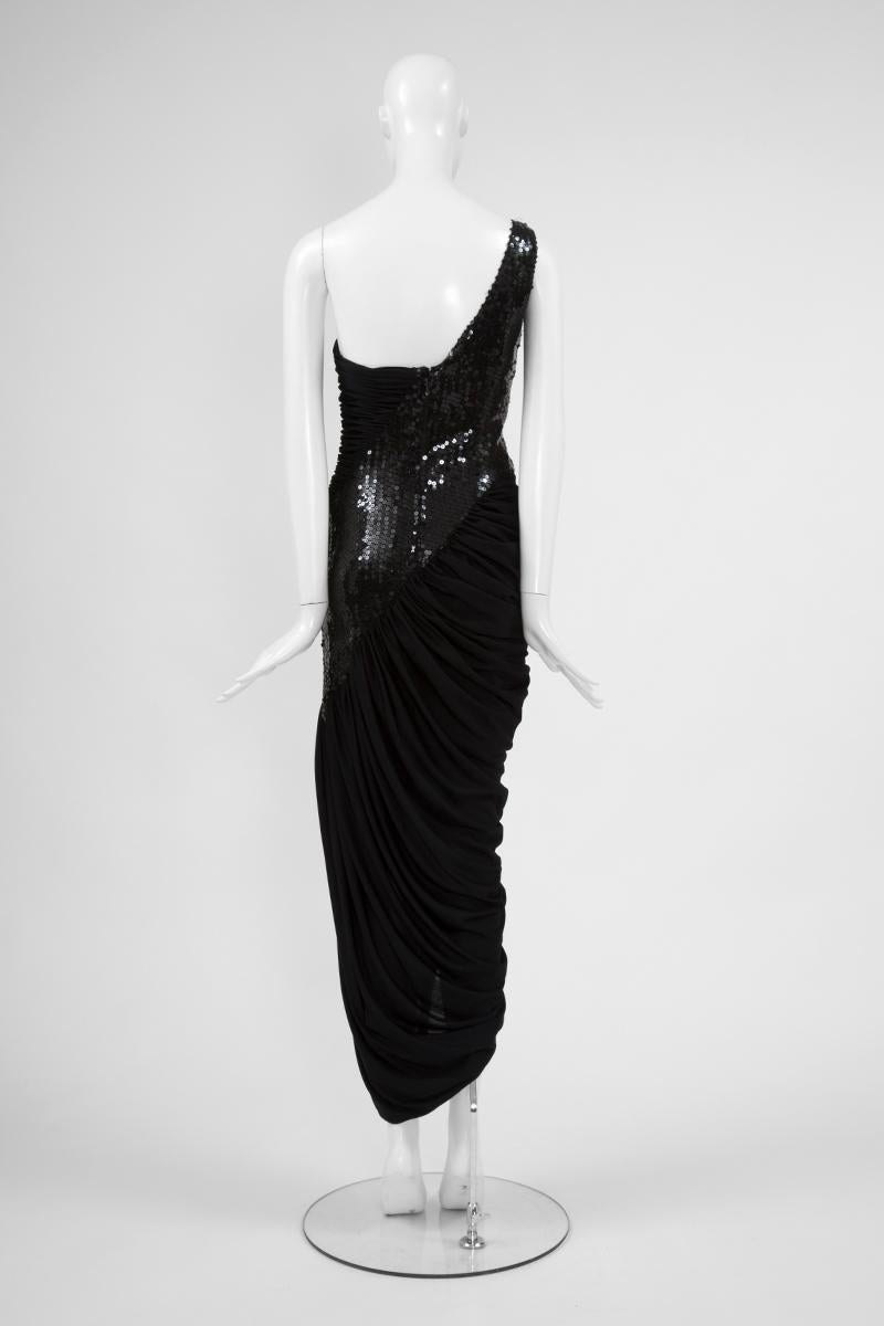 Loris Azzaro Sequined One-Shoulder Evening Dress  For Sale 1