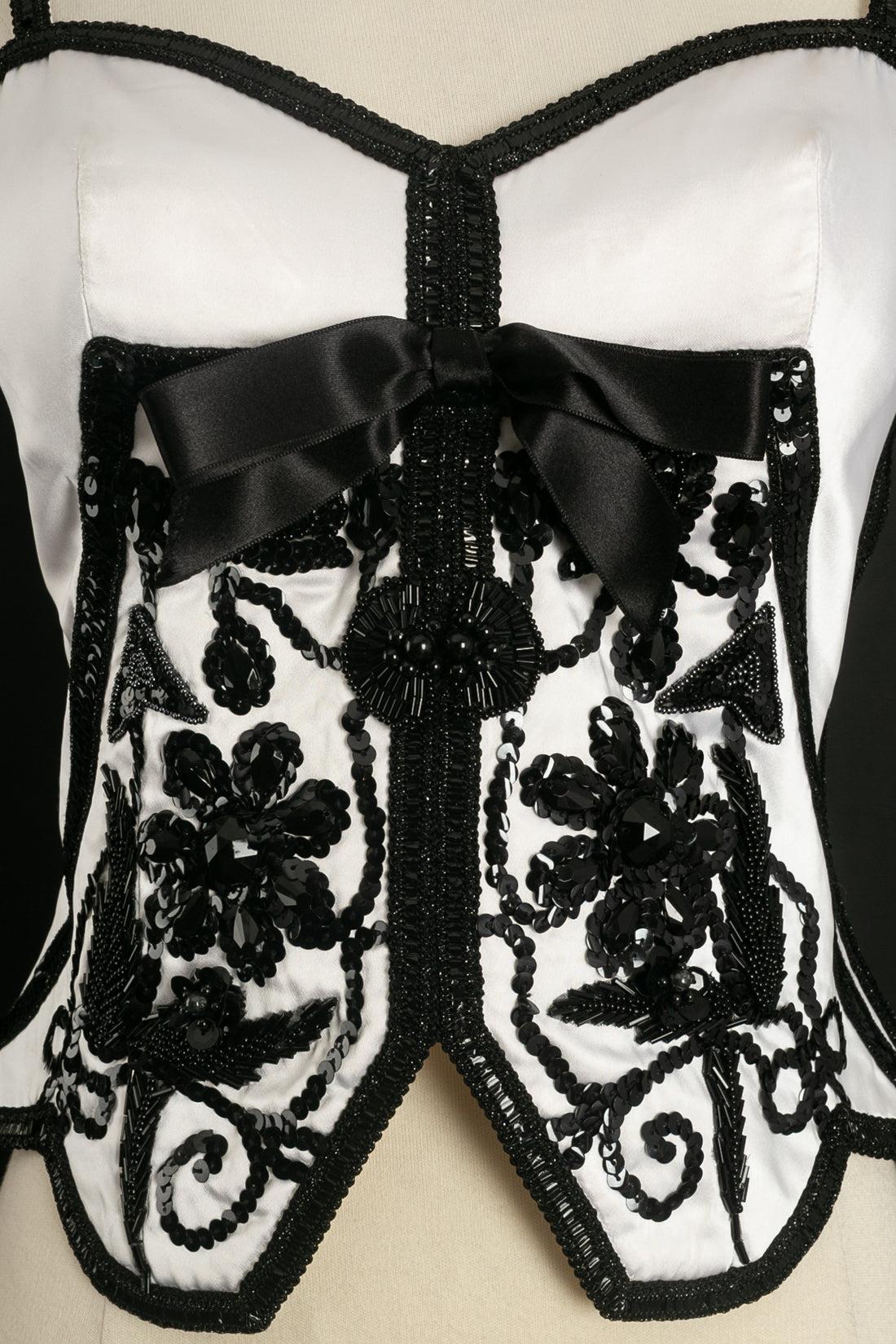 Loris Azzaro Taffeta Bustier and Skirt Set For Sale 4