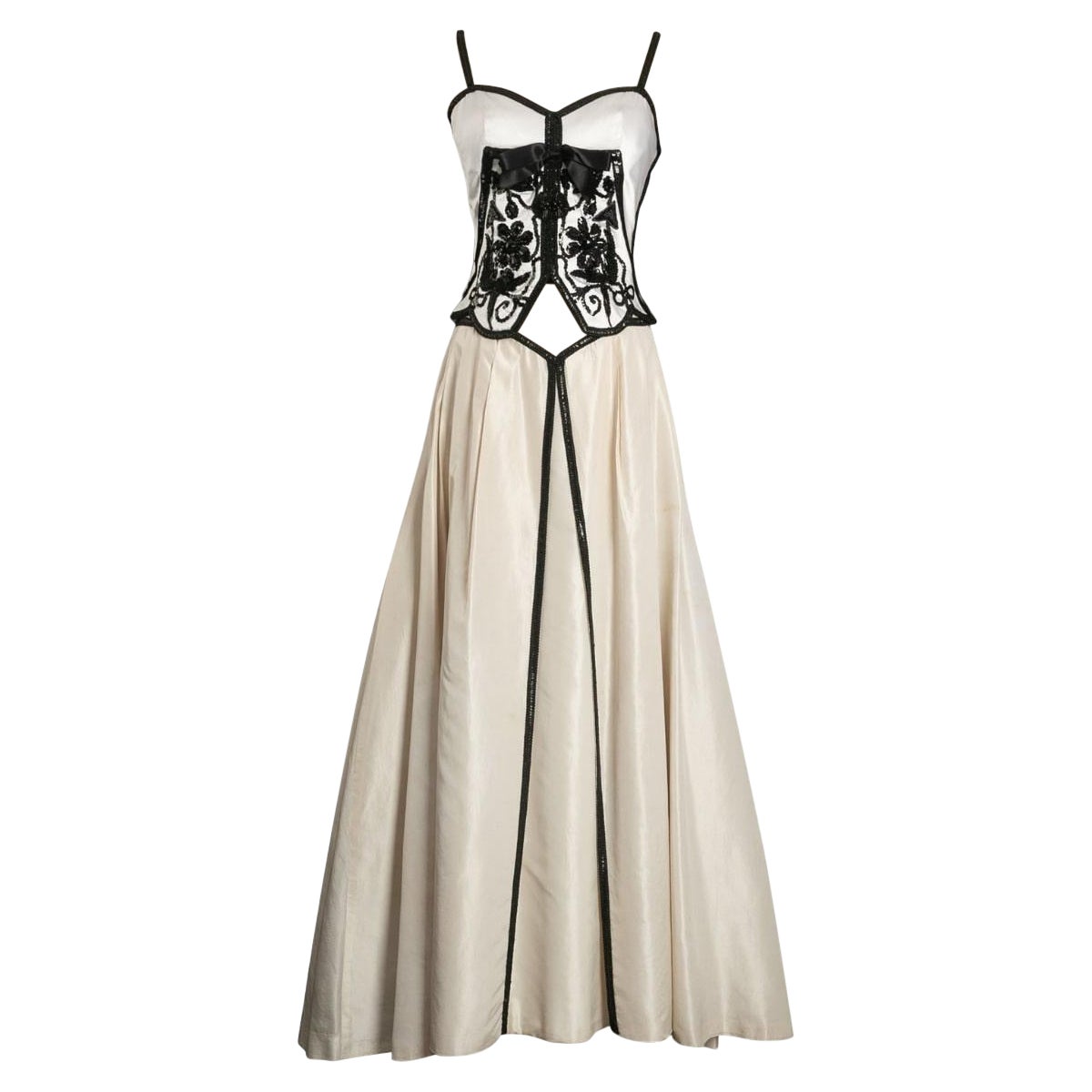 Loris Azzaro Set bustier e gonna in taffetà