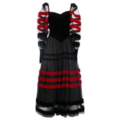 Vestito in velluto e tulle di Loris Azzaro