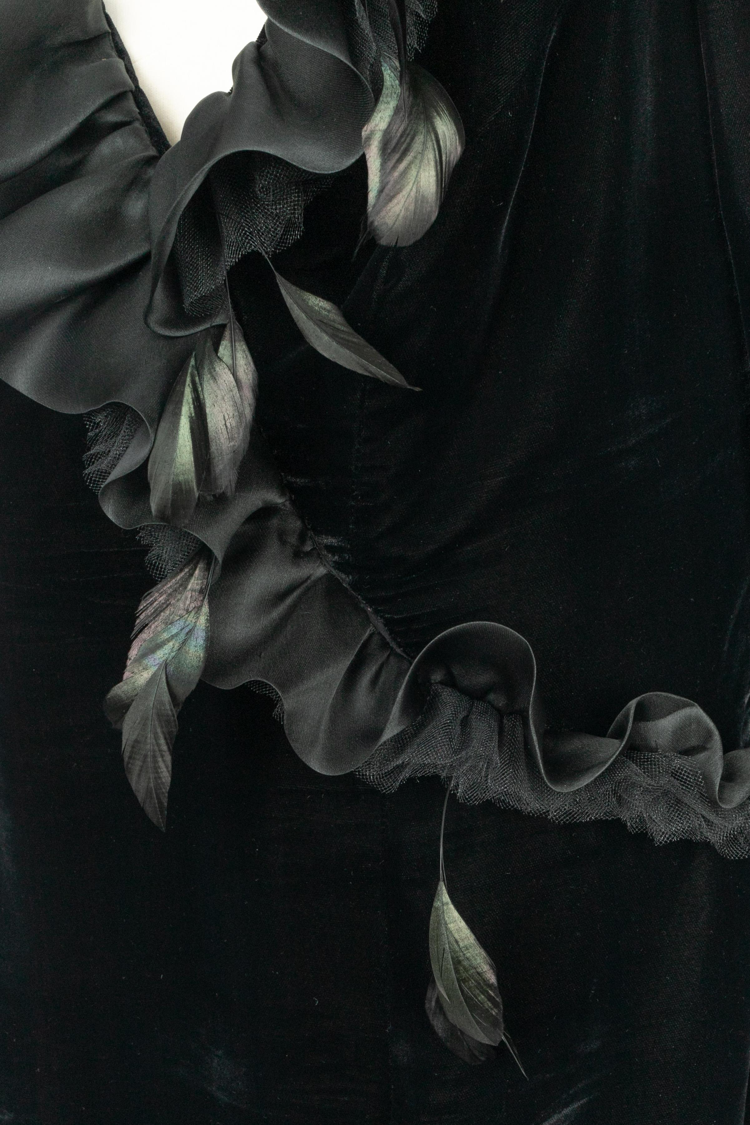 Abito in velluto di Loris Azzaro in vendita 5