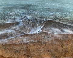 Backwash - contemporary seascape waves coastal acrylic painting