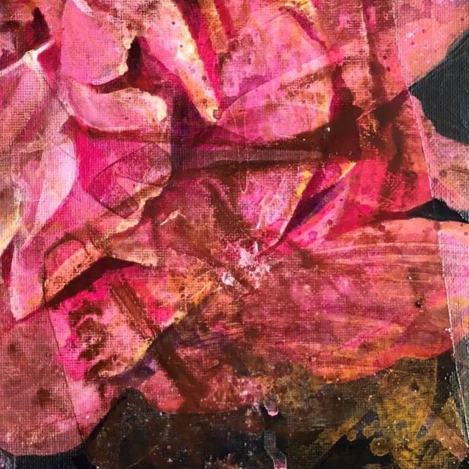 Verblasste Rose - Natur, Acryl, Blumen, Rose, Gemälde, Contemporary (Zeitgenössisch), Painting, von Lorna Kirin 