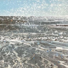Foam Clouds - Seascape, Acrylic, Coastal, Beach, Painting, Contemporary