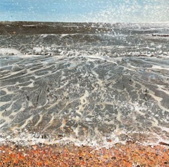Nuvole di schiuma - Paesaggio marino, Acrilico, Costa, Spiaggia, Pittura, Contemporanea