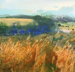 Weathered Meadow - Nature, Beach, River, Painting, Contemporary