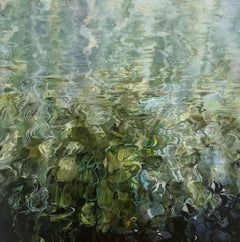 Quiet River - Seascape, Acrylic, Coastal, Beach, Painting, Contemporary