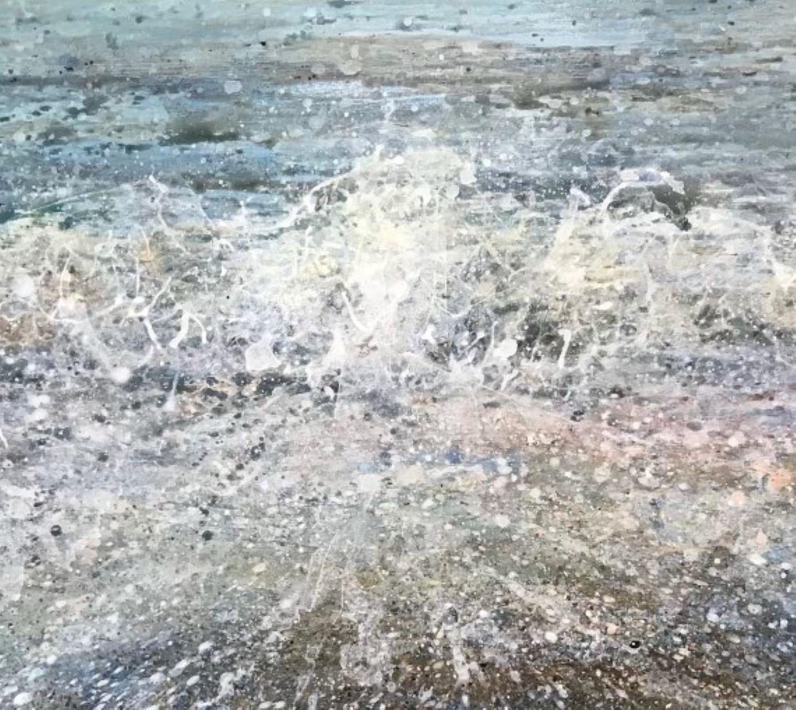 Marée peu profonde - Nature, Acrylique, Plage, Rivière, Peinture, Contemporary - Contemporain Painting par Lorna Kirin 