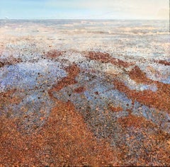 Shingle Street- Nature, Beach, River, Painting, Contemporary