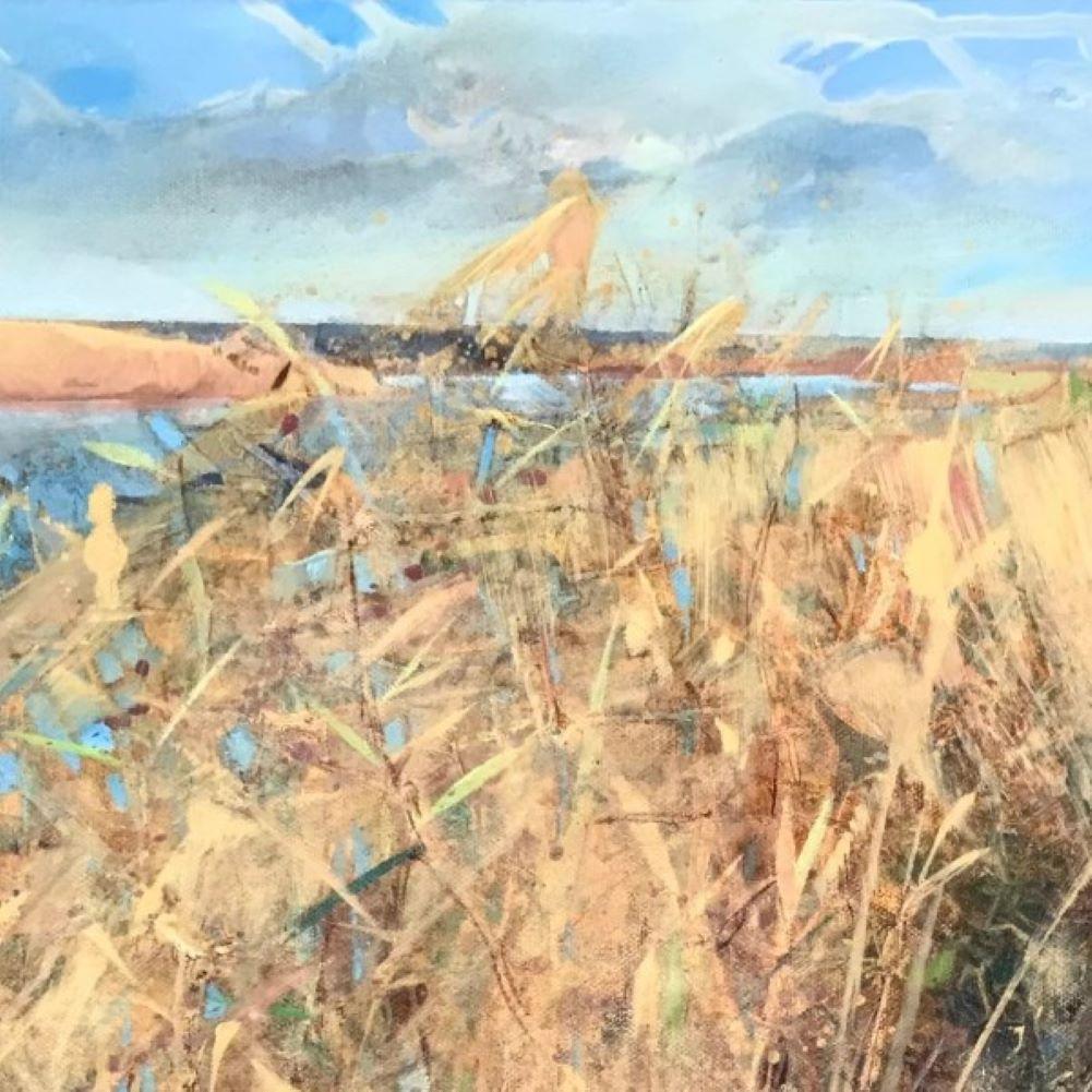 Snape, Suffolk- Natur, Strand, Fluss, Gemälde, Contemporary – Painting von Lorna Kirin 