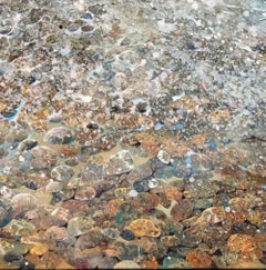 Turning Tide- Nature, Beach, River, Painting, Contemporary