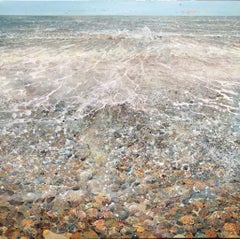 Turning Tide- Nature, Beach, River, Painting, Contemporary