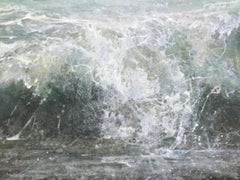 Crashing Wave- canvas, Seascape, coastal, beach, colourful, nautical, acrylic