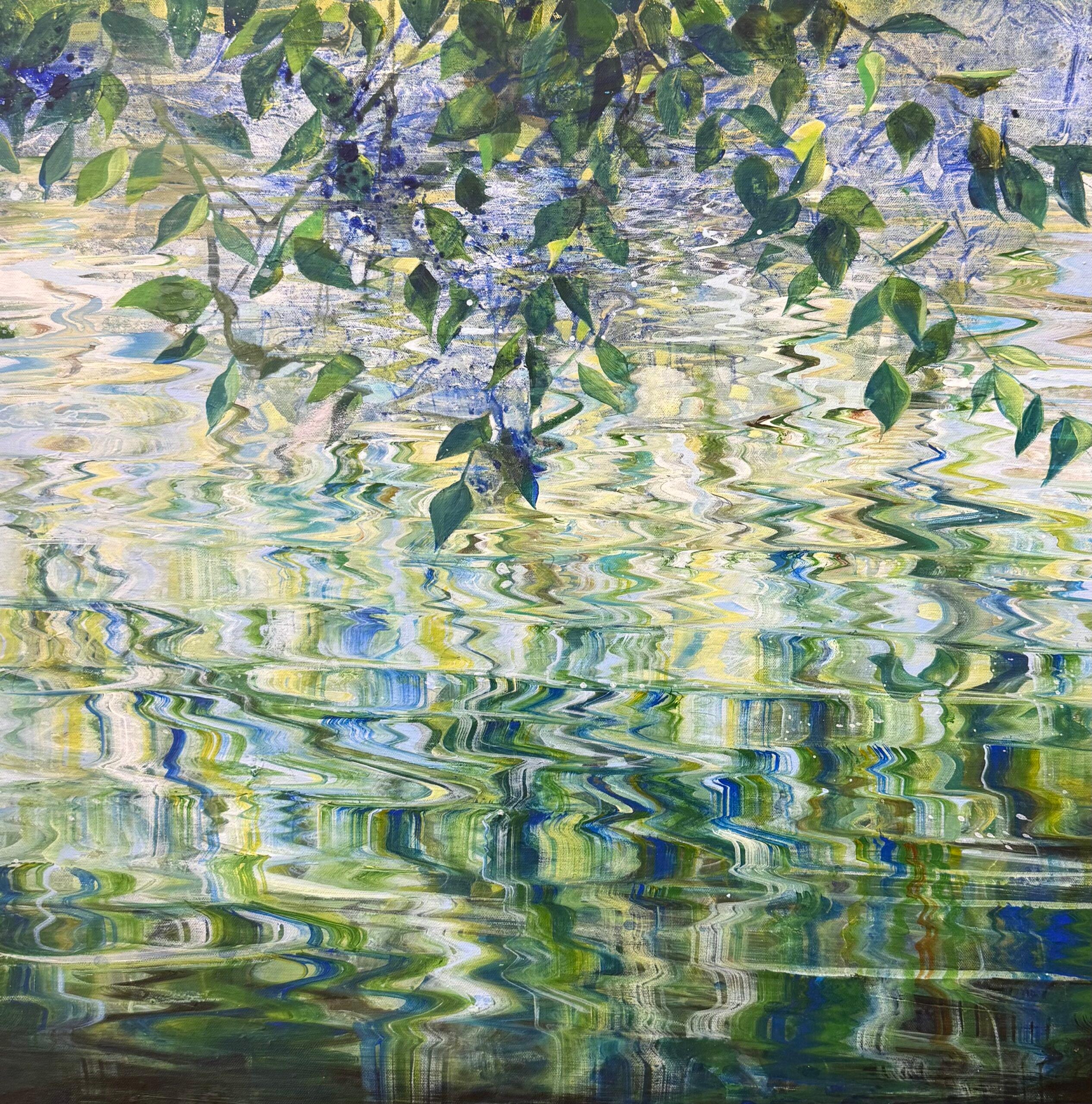 Lorna Kirin Landscape Painting - Silent Ripples