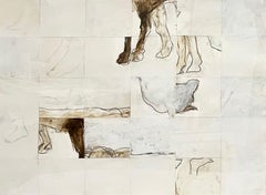 Abstract Contemporary Mod Deconstructed Mixed Media Painting Mosaic Lorna Marsh