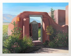 Grey Gate, sérigraphie réaliste américaine de Lorna Patrick