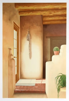 Kiva Wall, American Realist Screenprint by Lorna Patrick