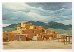 Pueblo, Serigrafia realista americana di Lorna Patrick