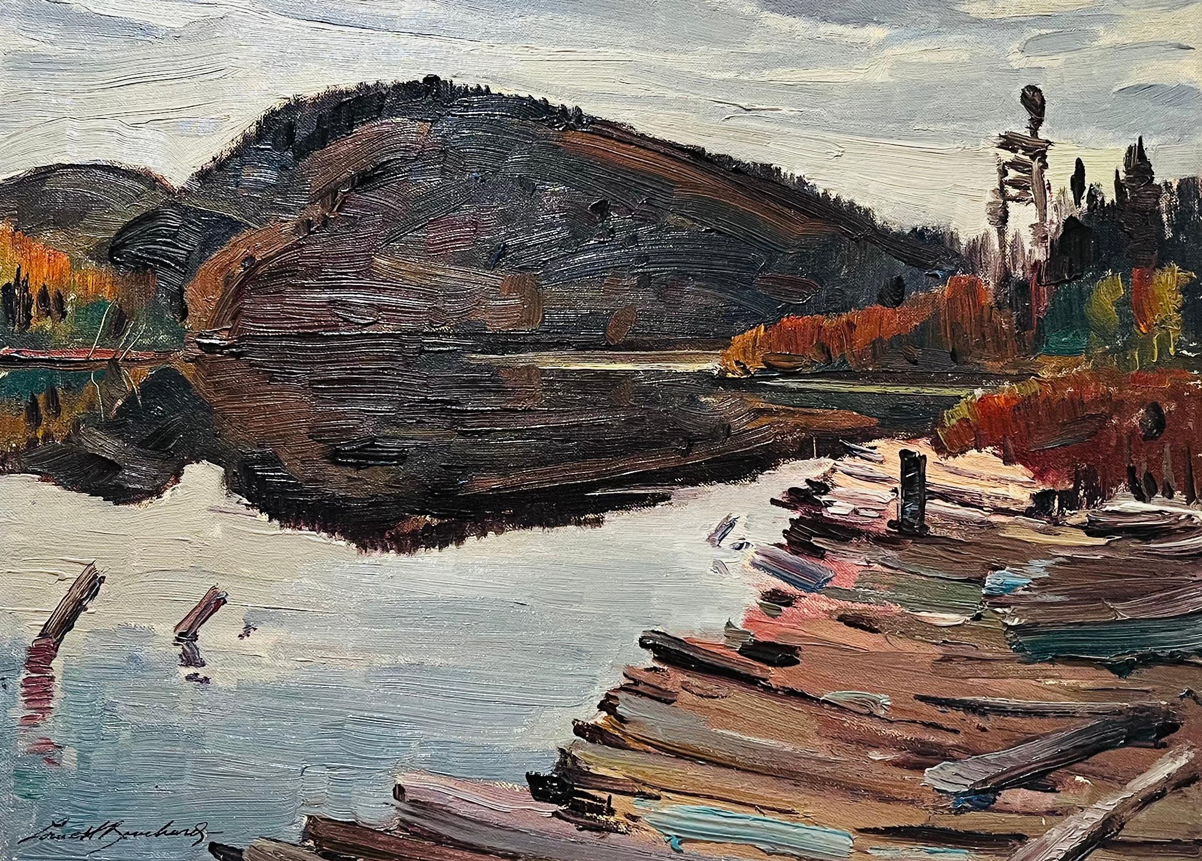 Lorne Bouchard Landscape Painting - Lake in Saguenay, Quebec