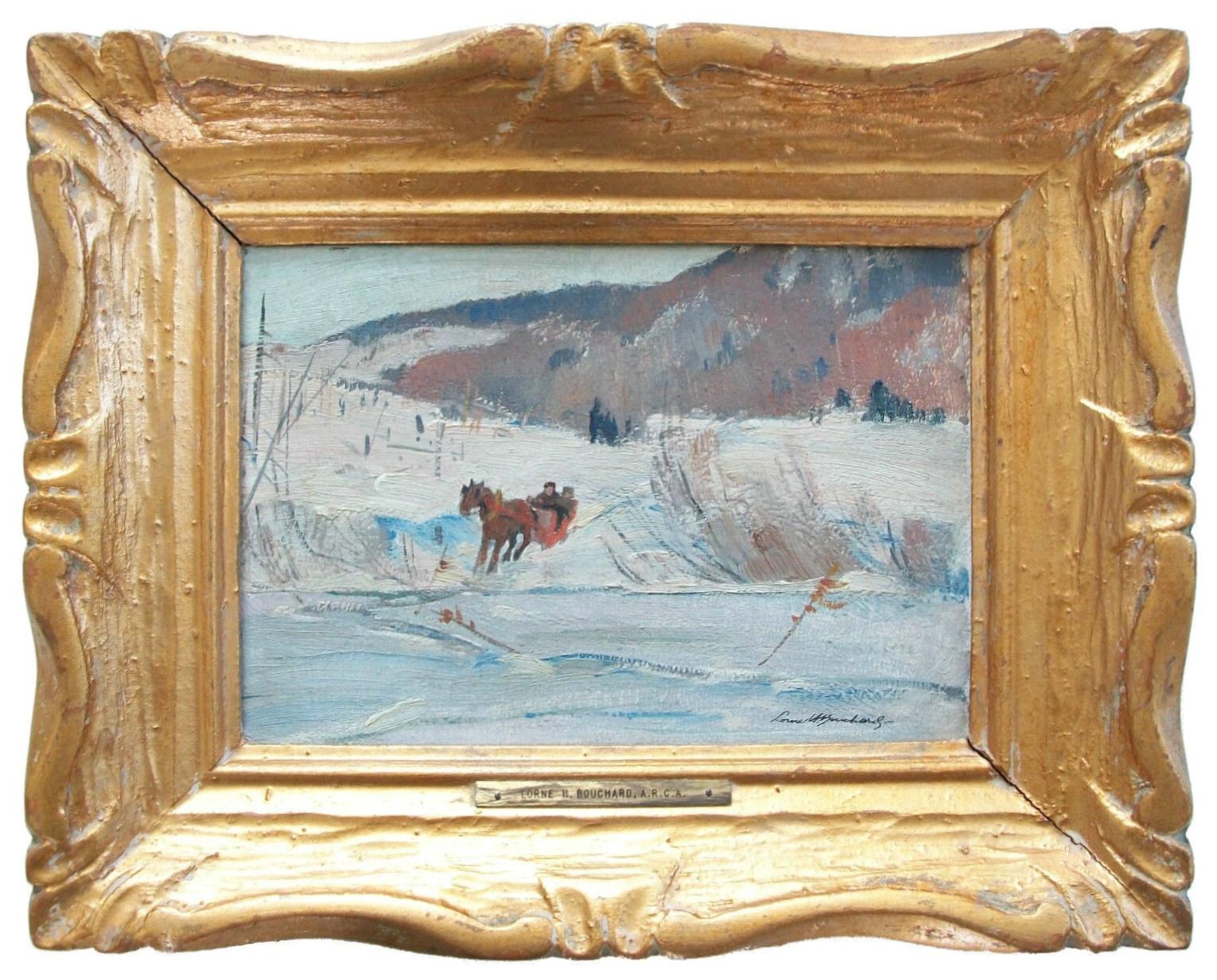Lorne H. Bouchard R.C.A. (1913 - 1978) - 'The Ice Bridge - Laurentians' - Important Canadian Impressionist 