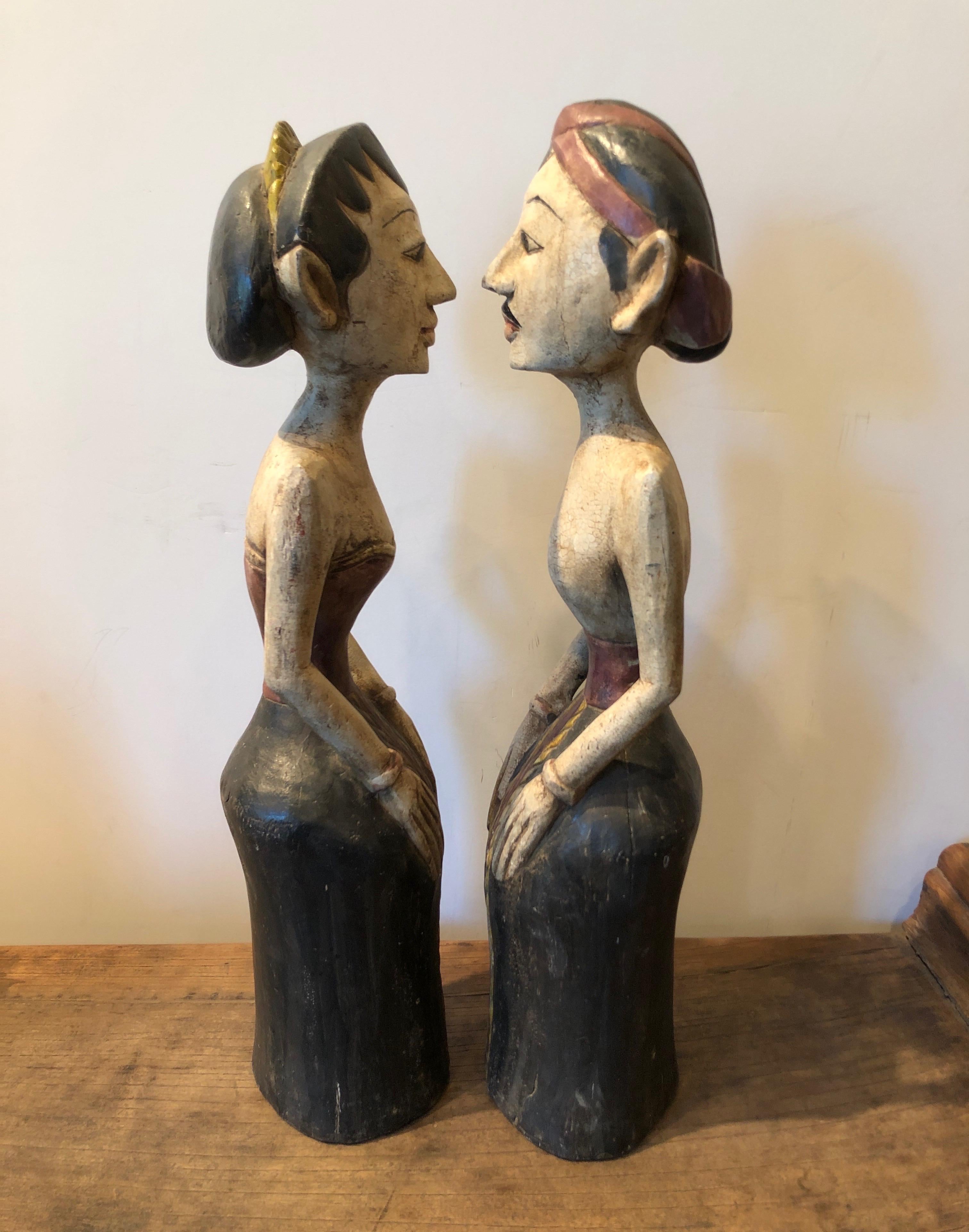 Loro Blonyo, Inseparable Couple Figures, Java, Indonesia In Good Condition In New York, NY
