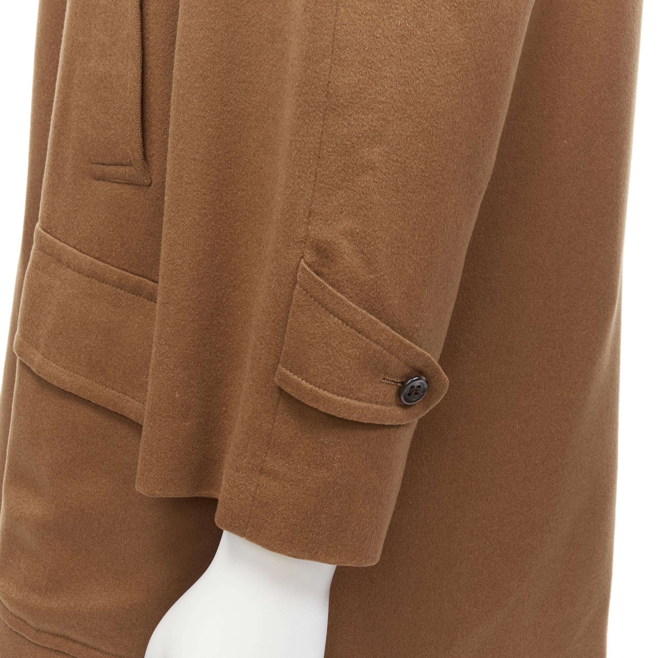 LORO PIANA 100% cashmere brown invisible buttons minimal coat XS
Reference: TGAS/D00141
Brand: Loro Piana
Material: Cashmere
Color: Tan Brown
Pattern: Solid
Closure: Button
Lining: Multicolour Fabric
Made in: Italy

CONDITION:
Condition: Very good,