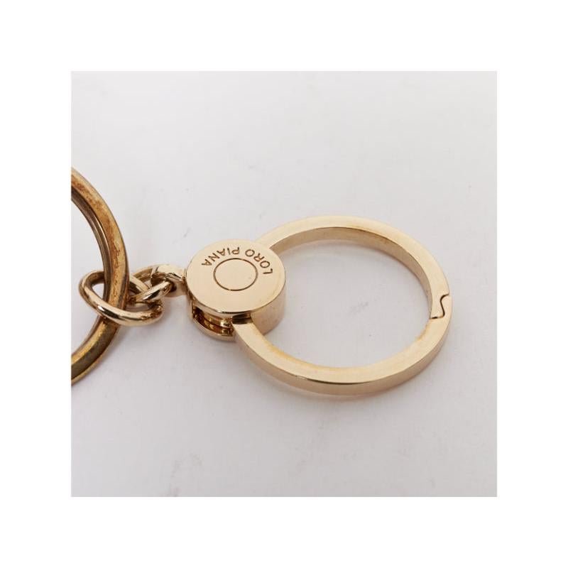 LORO PIANA 100% mink fur brown cream Tiger bag charm keyring in vendita 1