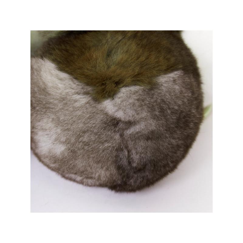 LORO PIANA 100% mink fur brown Rabbit bag charm keyring in vendita 2