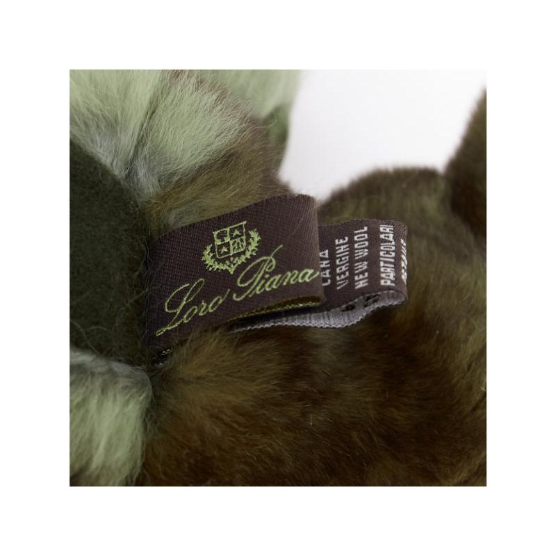 LORO PIANA 100% mink fur brown Rabbit bag charm keyring in vendita 4