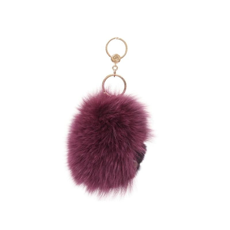 Nero LORO PIANA 100% mink fur My Istrice purple brown  Porcupine bag charm keyring in vendita