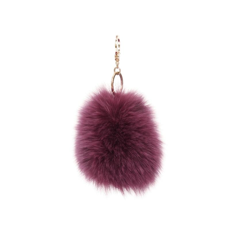 LORO PIANA 100% mink fur My Istrice purple brown  Porcupine bag charm keyring In condizioni buone in vendita a Hong Kong, NT