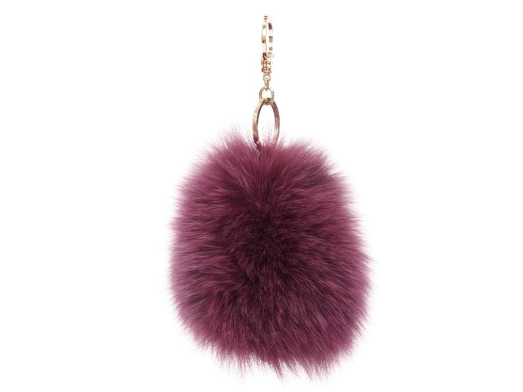 LORO PIANA 100% mink fur My Istrice purple brown  Porcupine bag charm keyring In condizioni ottime in vendita a Hong Kong, NT