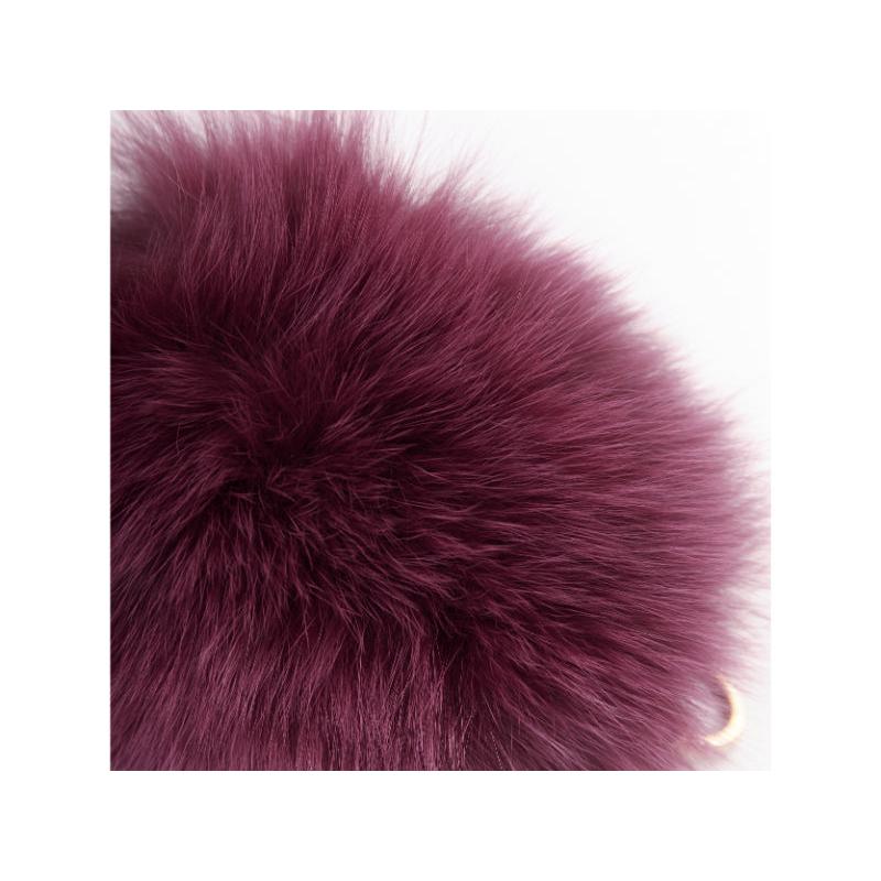 LORO PIANA 100% mink fur My Istrice purple brown  Porcupine bag charm keyring in vendita 1