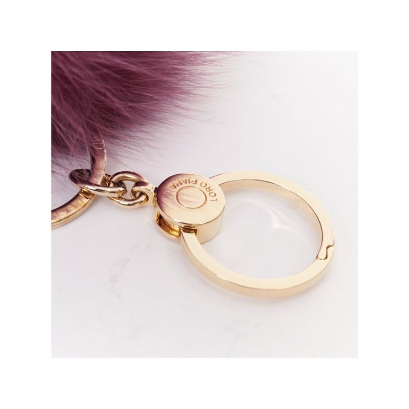LORO PIANA 100% mink fur My Istrice purple brown  Porcupine bag charm keyring in vendita 2