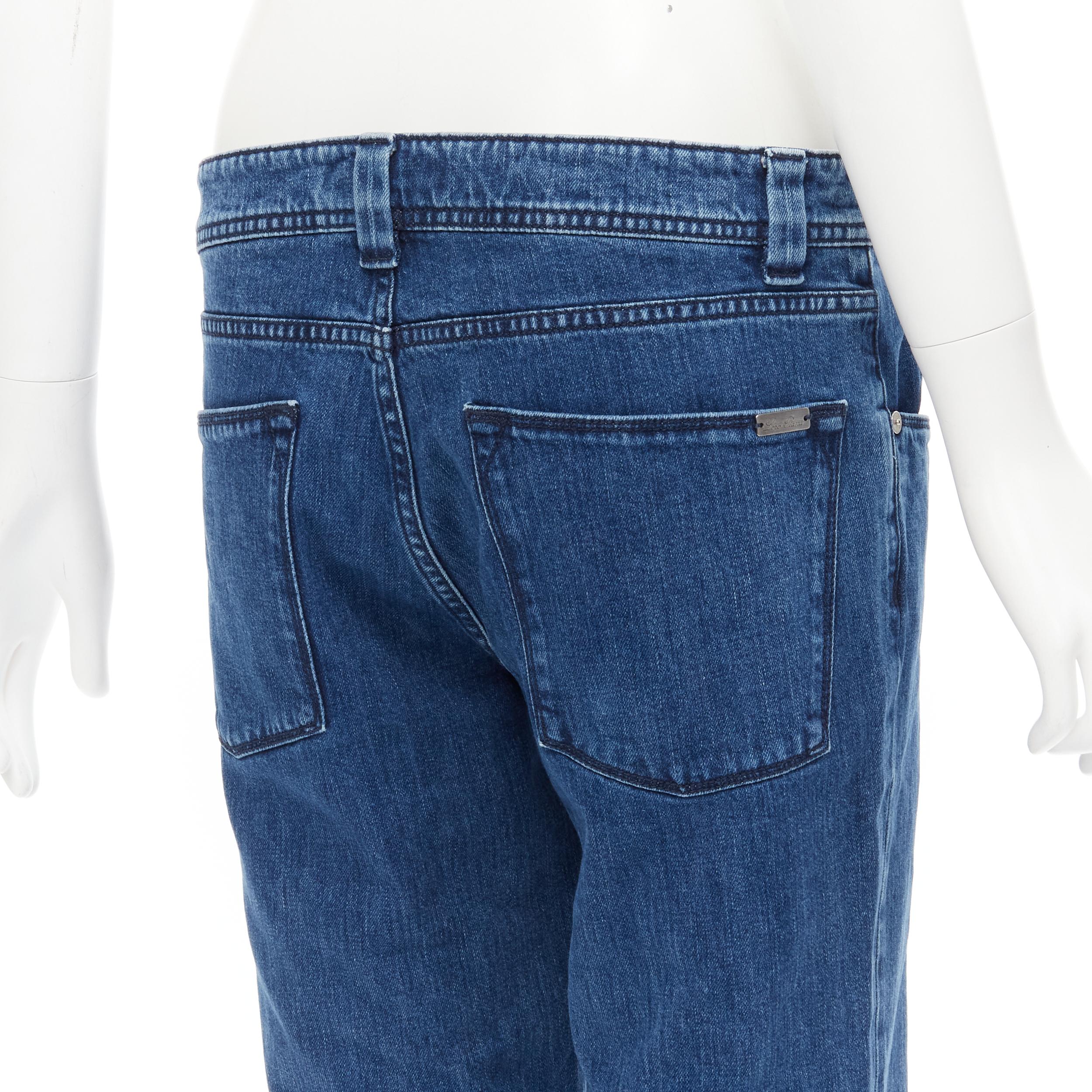LORO PIANA 5 Tasche Slim blue washed soft denim jeans 33