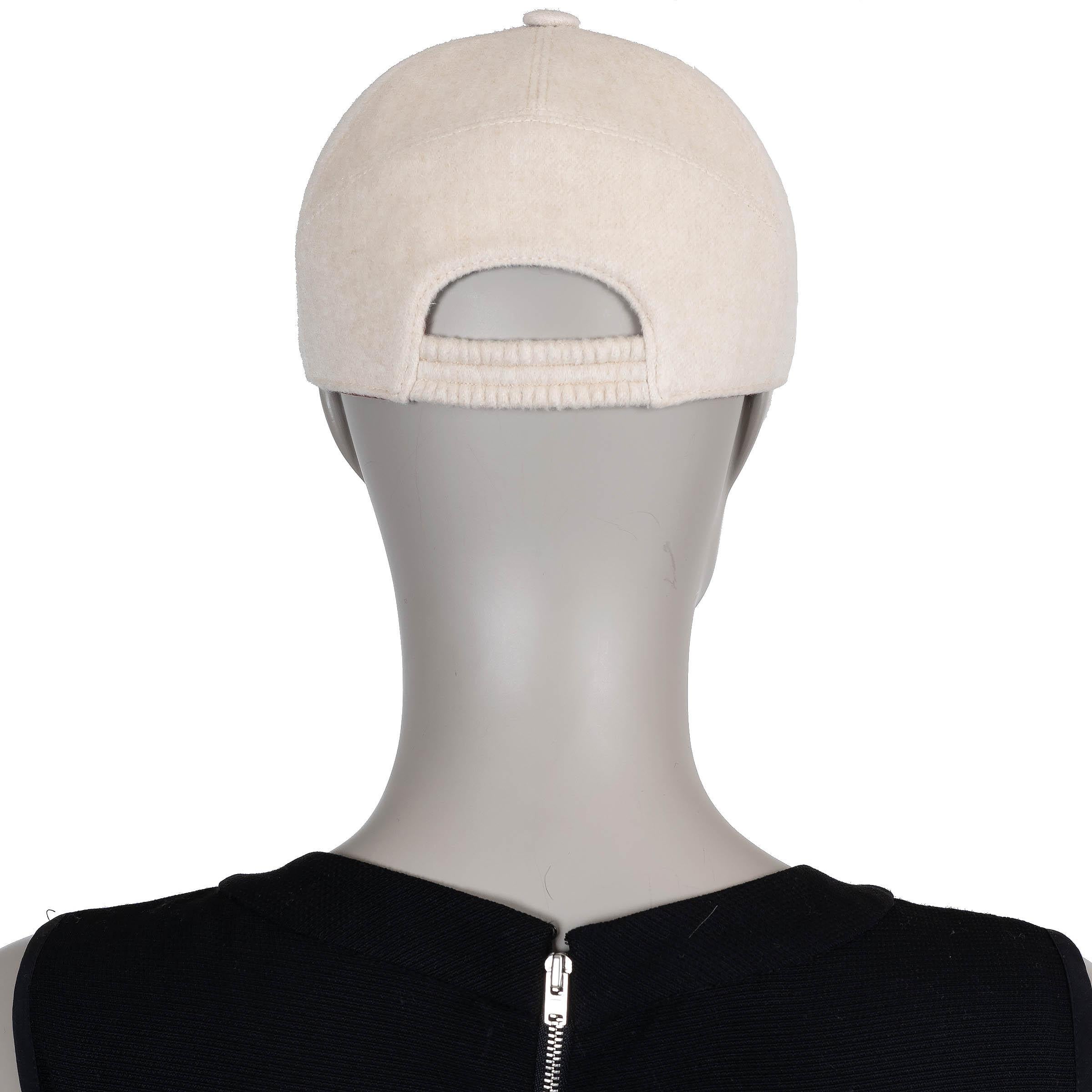 Beige Chapeau de baseball antique LORO PIANA beige papier cashmere S en vente