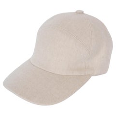Loro Piana Antica Carta beige cashmere Cappello Baseball CAP S