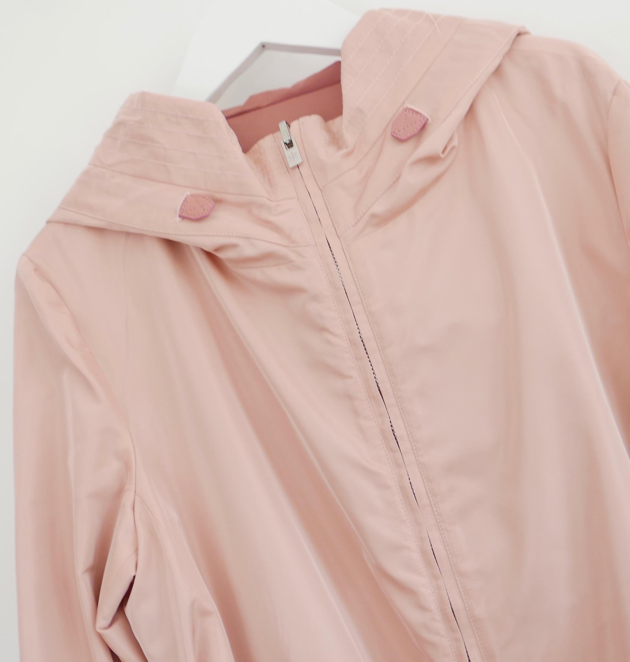 Loro Piana Ashton Reversible Anorak Jacket Antique Pink/Light Rose For Sale 3