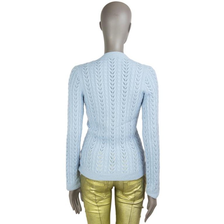 LORO PIANA baby blue cashmere VNeck Sweater 42 M at 1stDibs baby