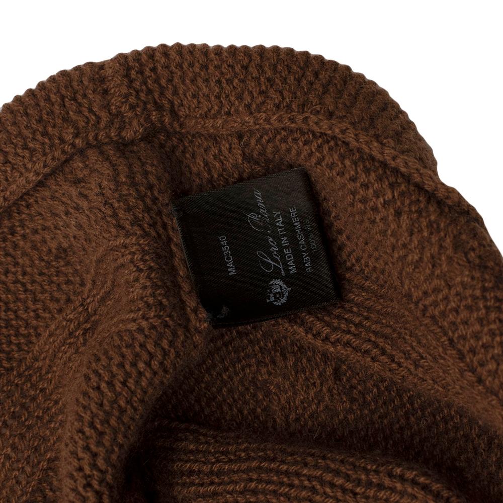 Women's or Men's Loro Piana Baby Cashmere Brown Cable Knit Jumper - Size US 0  For Sale